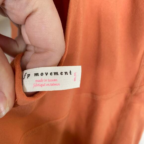 FREE PEOPLE Movement Side to Side Jumpsuit Athletic Size Medium Orange Active - Picture 5 of 11